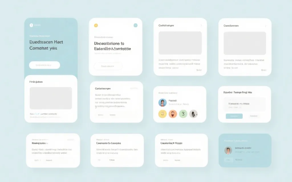 内容模块化页面展示示意图